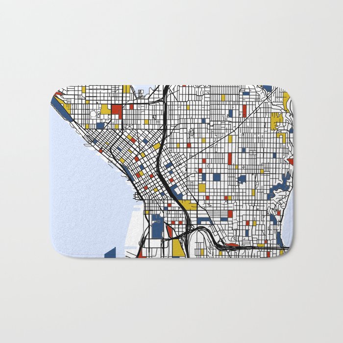 Seattle Mondrian Bath Mat