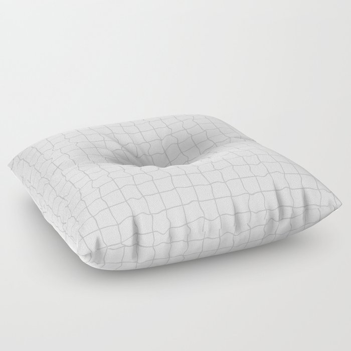 Grey minimal geometrical liquid square pattern Floor Pillow