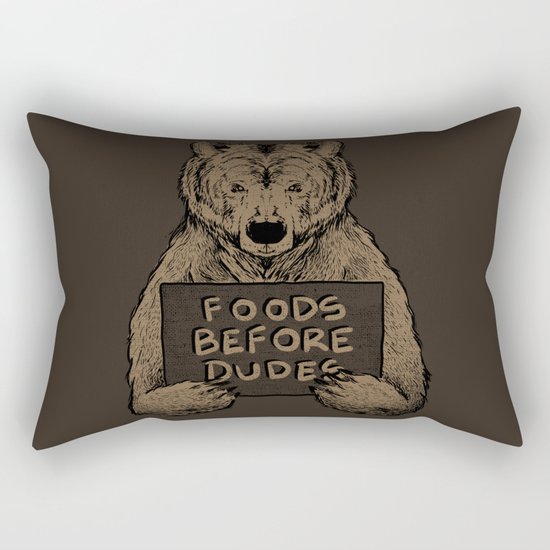 Foods Before Dudes Rectangular Pillow