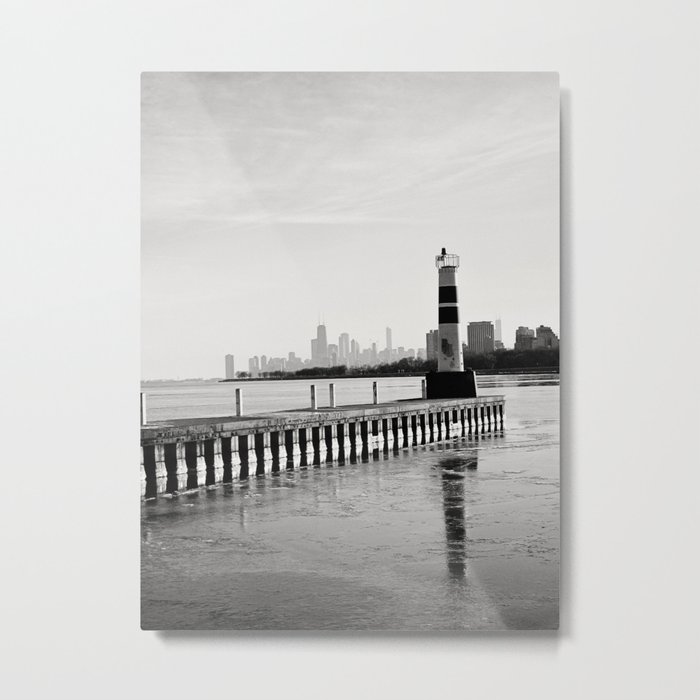 Chicago Skyline from Montrose Harbor Metal Print