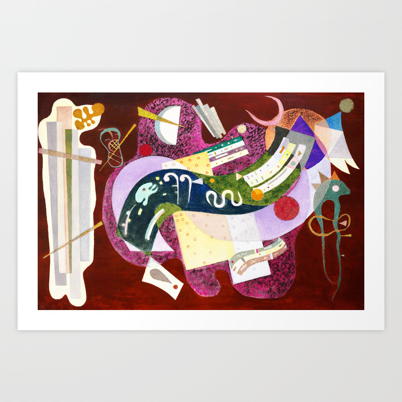 Rigide Et Courbe Wassily Kandinsky Art Print By Vickybragomitchell Society6