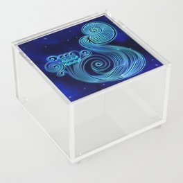 Astrology Horoscope Aquarius Zodiac Blue Acrylic Box