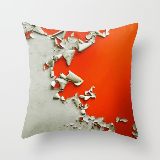 Orange Paper Peel Throw Pillow