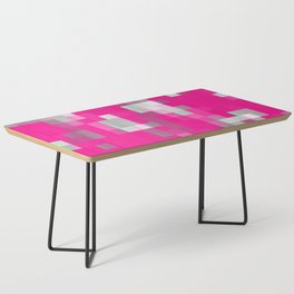 geometric pixel square pattern abstract background in pink Coffee Table