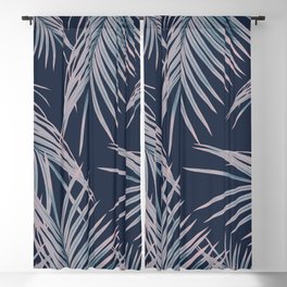 Blush Blue Palm Leaves Dream #1 #tropical #decor #art #society6 Blackout Curtain