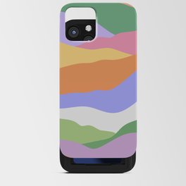 Retro Abstract Colorful Waves iPhone Card Case