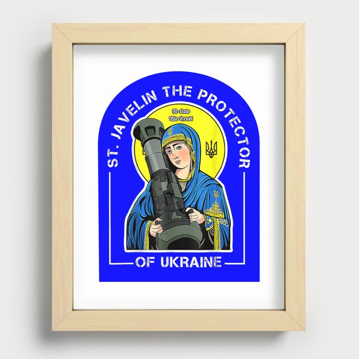 St Javelin The Protector of Ukraine Recessed Framed Print