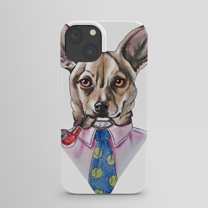 Dog with tie iPhone Case