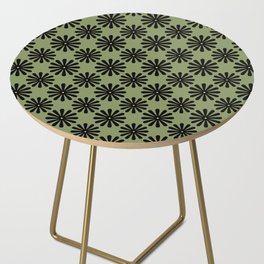 Sage green floral pattern design Side Table