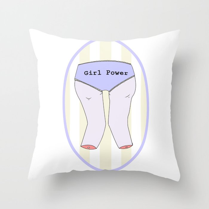 Girl Power Throw Pillow