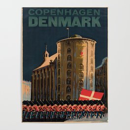 retro Copenhagen Denmark Poster