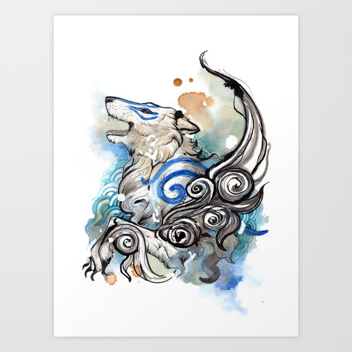 Okami Amaterasu Metal Print for Sale by WhiteLoba