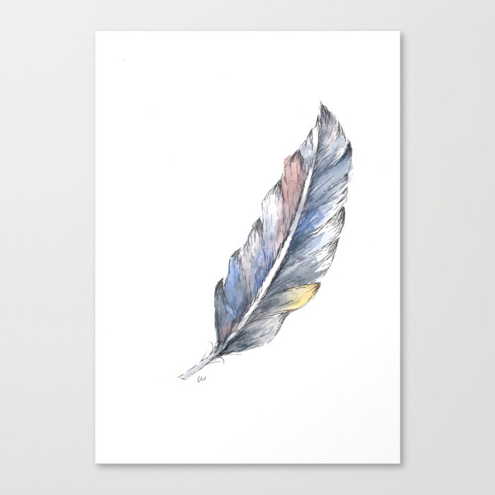 Water Feather No. 3 Canvas Print
