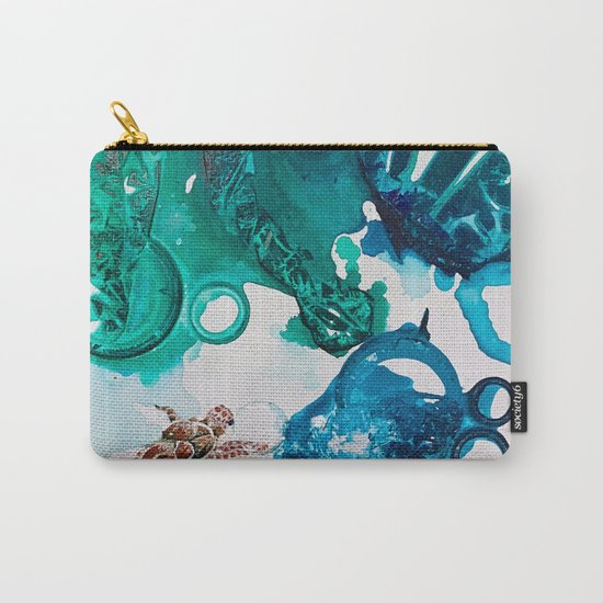 Turtle Exploring the Great Deep Blue Sea Carry-All Pouch