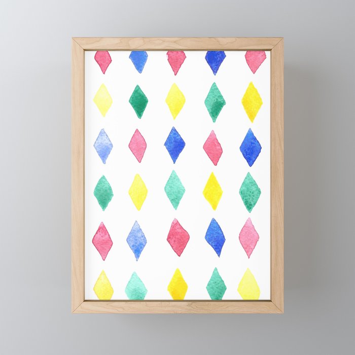 Diamond pattern Framed Mini Art Print