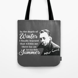 Philosopher Albert Camus pop art gray Tote Bag