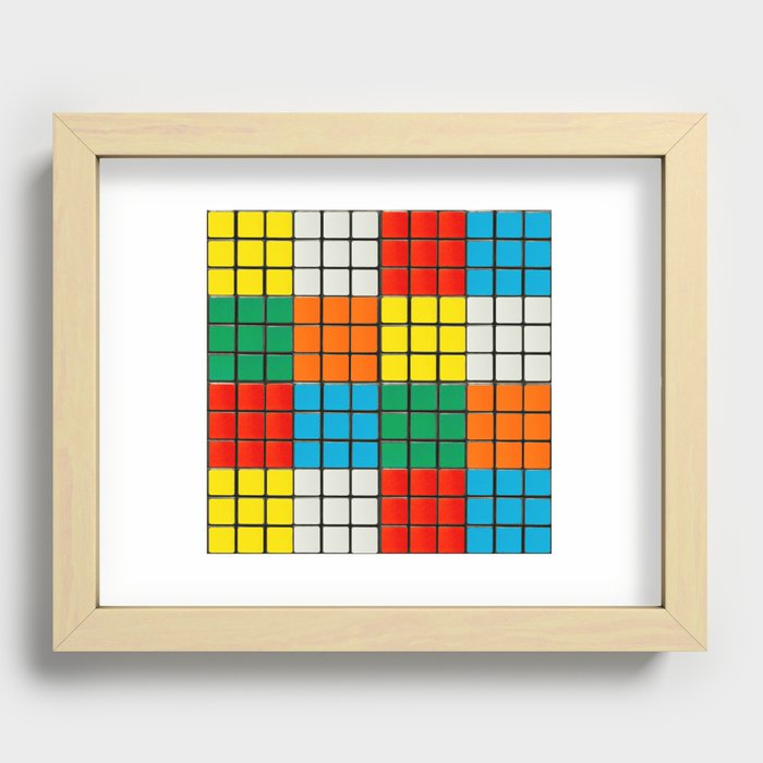 Rubix Cube Recessed Framed Print