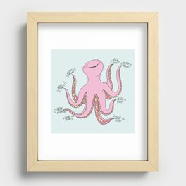 High-Five-topus! - Octopus Humor Illustration Recessed Framed Print