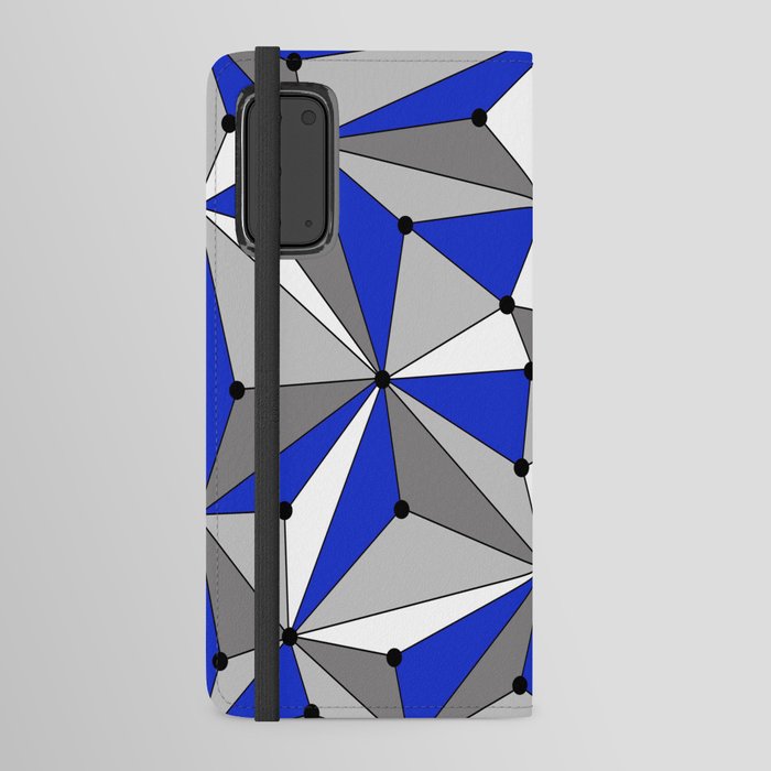 Abstract geometric pattern - blue and gray. Android Wallet Case