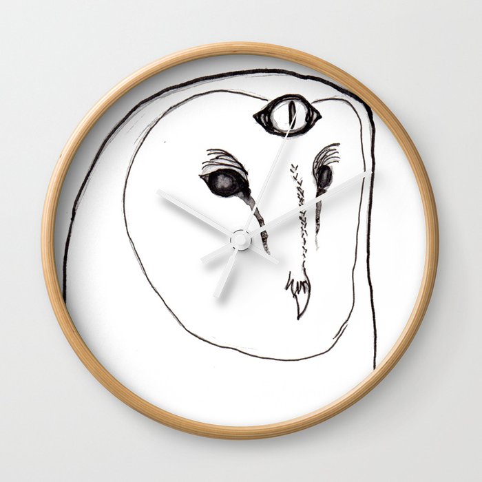 Witch's Familiar Barn Owl Wall Clock