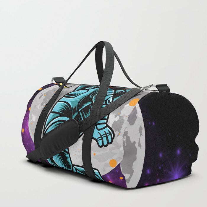 Astronaut Saturn Basketball Duffle Bag