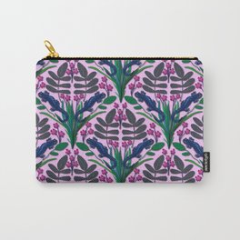 Blue spotted salamander pattern on pink Carry-All Pouch