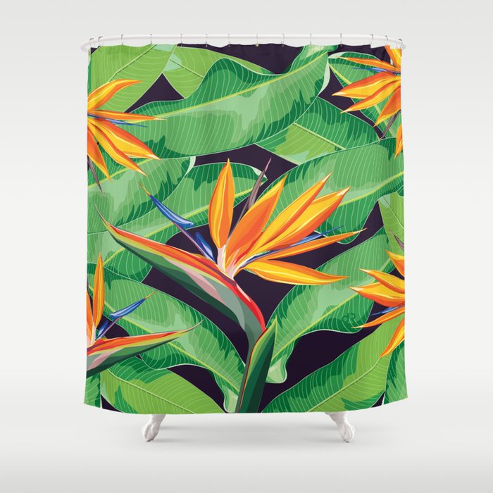 Bird Of Paradise Flower Shower Curtain By Dramoss Society6