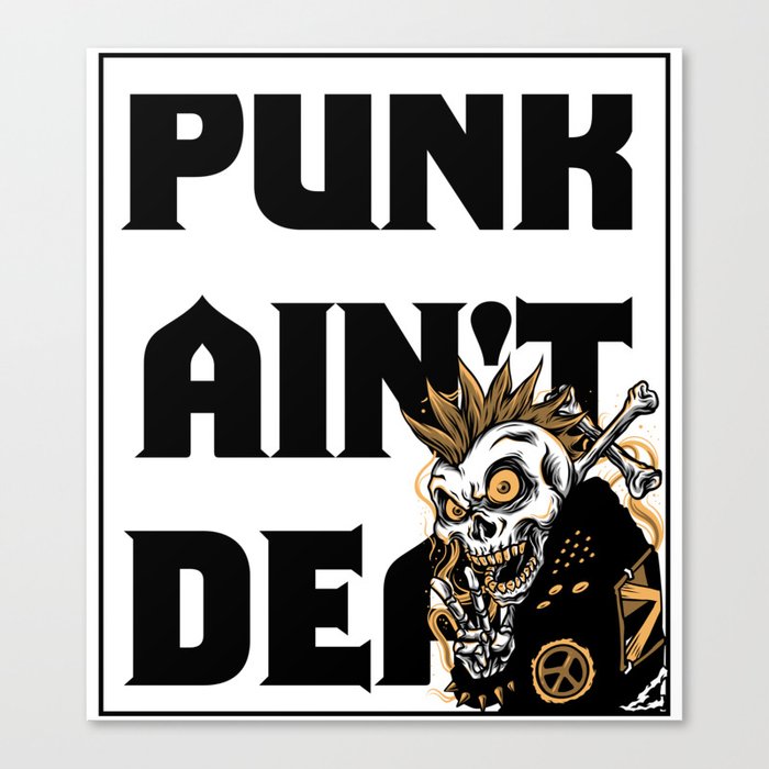 Punkrock Skull Canvas Print