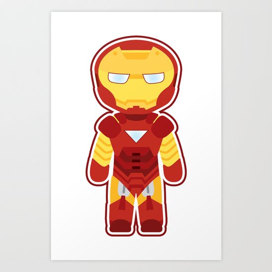 Chibi Iron Man Art Print