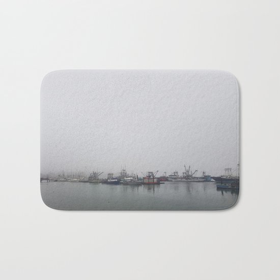 Moored in the Mist Bath Mat