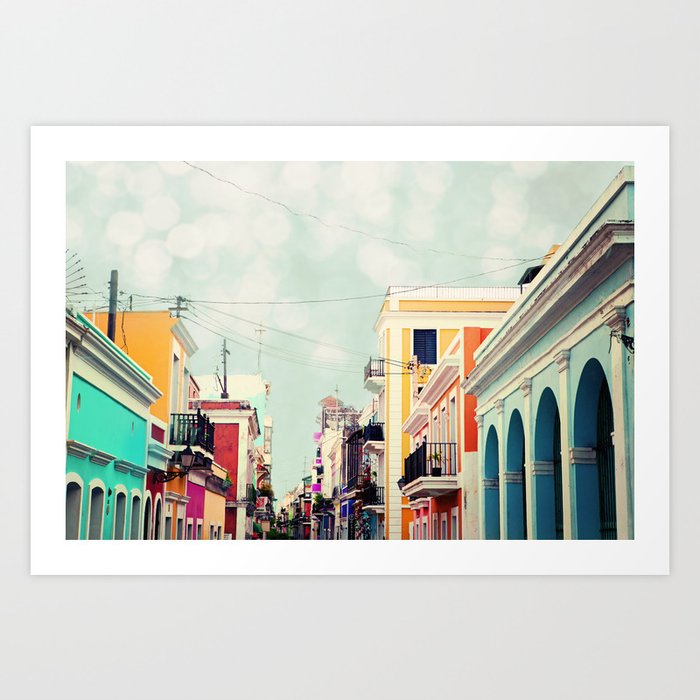 Colorful Buildings Of Old San Juan Puerto Rico Art Print By