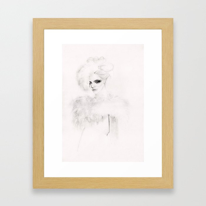 White Swan Framed Art Print