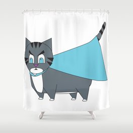 Super(angry) Kitty Shower Curtain