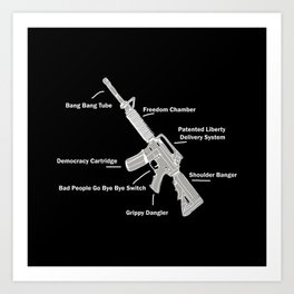 Anatomy of a Gun – Humor – Rifle Art Print