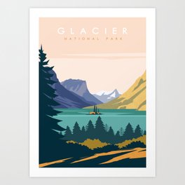 Glacier national park Art Print