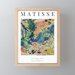 Landscape at Collioure - Henri Matisse - Exhibition Poster Framed Mini Art Print