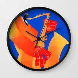 Consumed by Jazz | Music Festival | Modern Art Wall Clock
