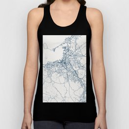 Fukuoka - Japan - Authentic Map Illustration Tank Top