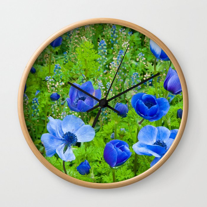 Spring Blues Wall Clock