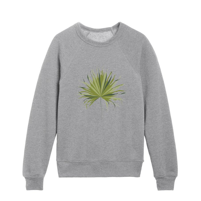 Sabal Minor Palm Leaf Kids Crewneck