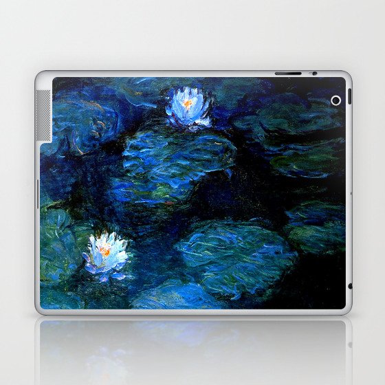 monet water lilies 1899 blue Teal Laptop & iPad Skin