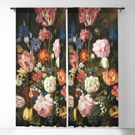 Vintage Floral Art Blackout Curtain