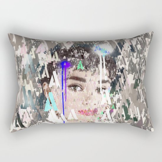 Audrey Type Abstract Art Rectangular Pillow
