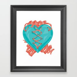 Ribbon Heart Framed Art Print