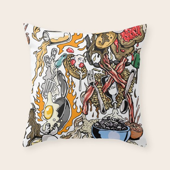 Breakfeast! Throw Pillow