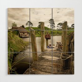 New Zealand Photography - Small Lake By Fairy Tale Houses Wood Wall Art
