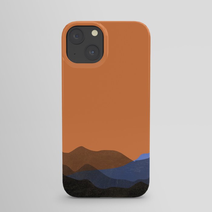 Mountain Range - Orange Sky iPhone Case