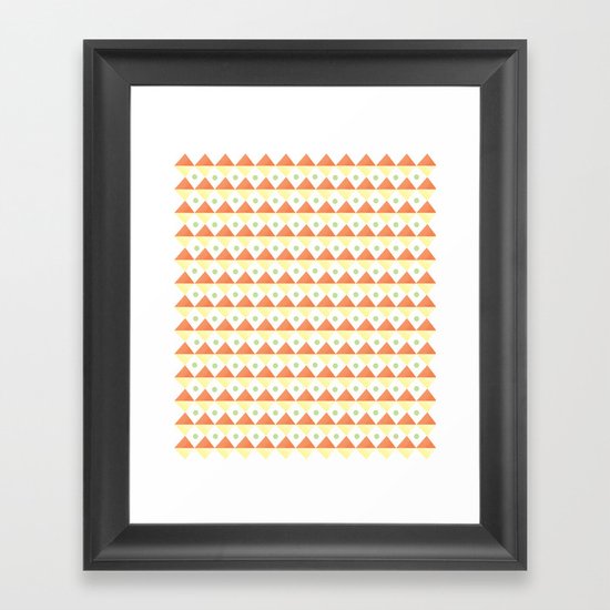 Triangle pattern Framed Art Print