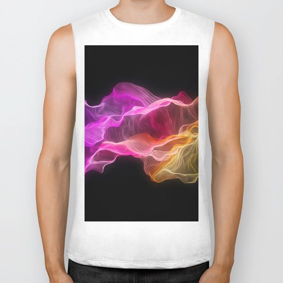 Rainbow satin Biker Tank