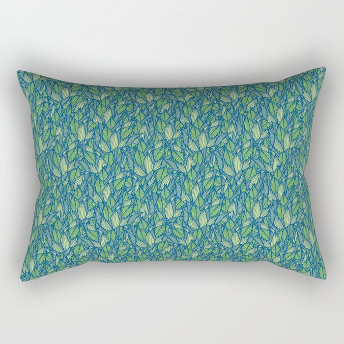 Abstract Botanical Rectangular Pillow